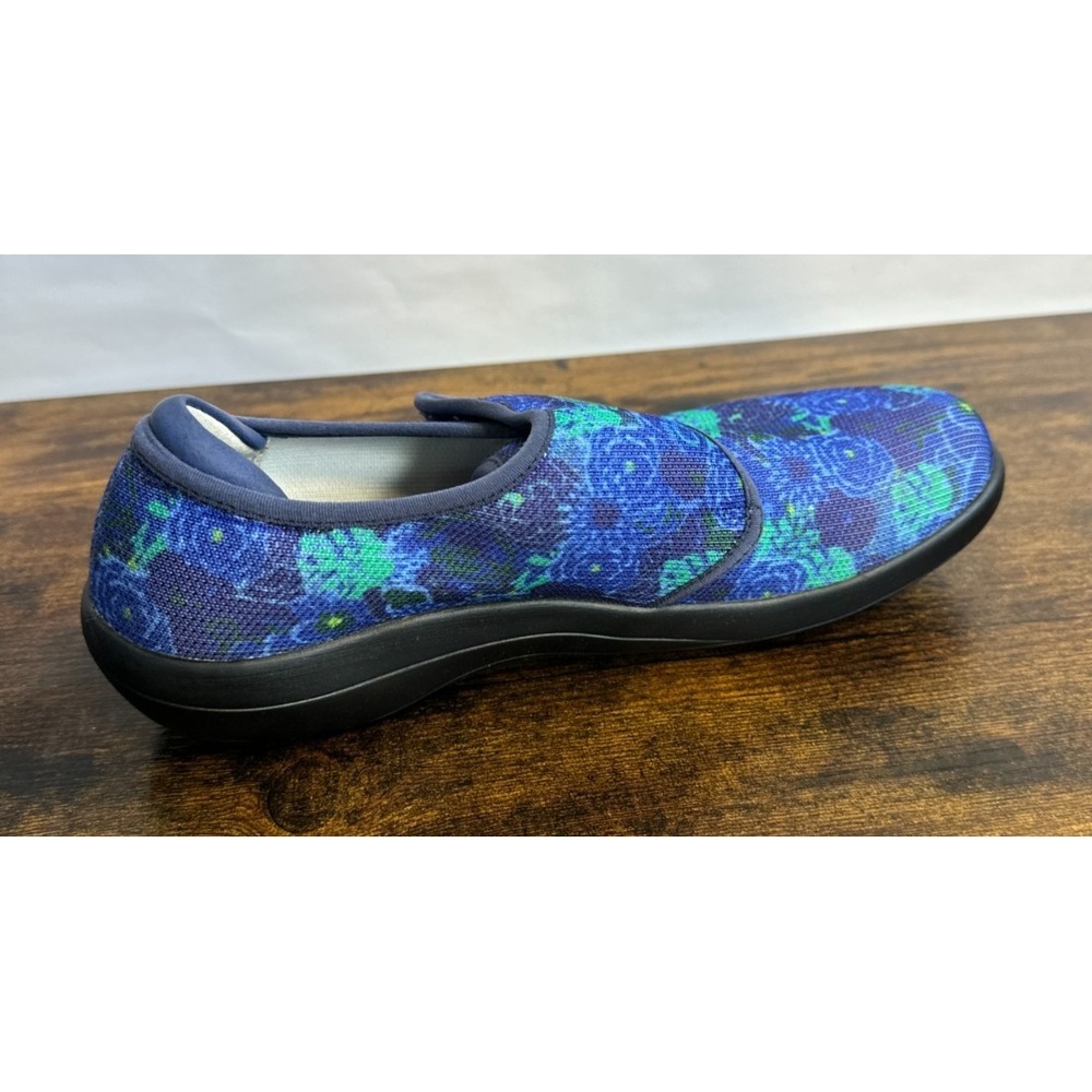 Alegria Spright Baby Bloomer Shoes Size 7 -7.5 37 Blue Knit Slip-On Comfort Flat - Picture 3 of 12